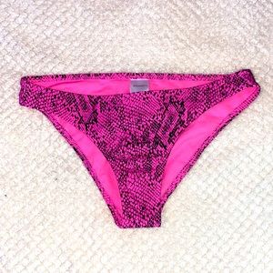 NWT pink snake bikini bottom